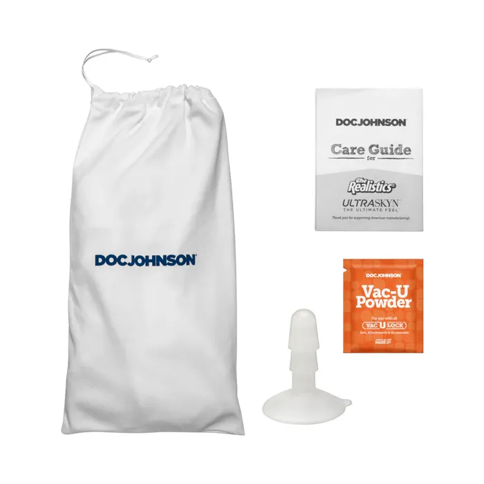 Doc Johnson Realistic Cock Squirting 95 Dildo w Removable Vac U Lock Suction Cup Caramel Dildos