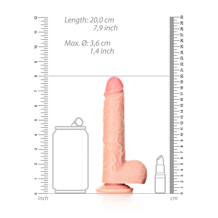 Female Sex Toys ShhhWndsr REALROCK Straight Realistic Dildo Dong with Balls 18cm Flesh Female Sex Toys ShhhWndsr REALROCK Straight Realistic Dildo Dong with Balls 18cm Flesh