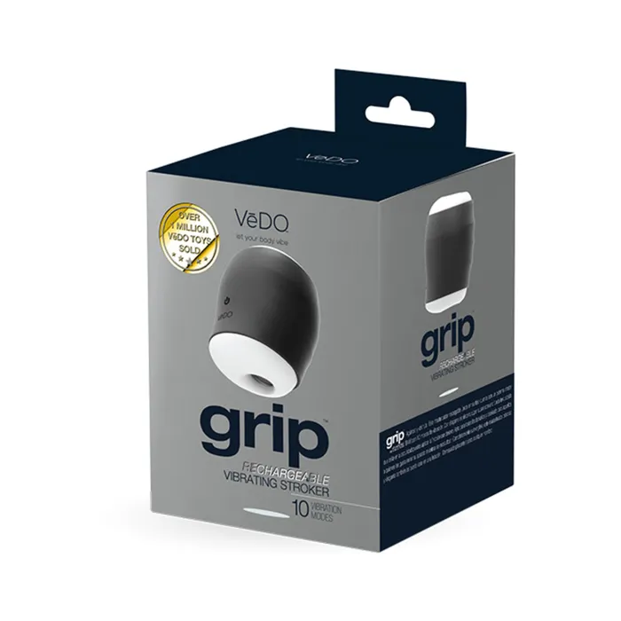 Male Sex Toys Fairvillacom Grip Rechargeable Vibrating Sleeve Black