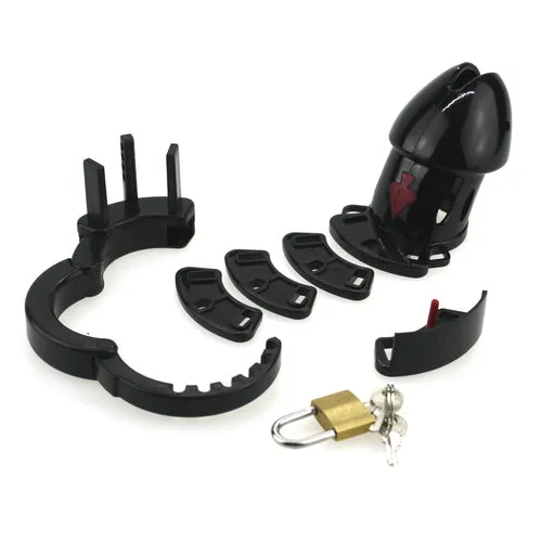 LoveLife SexToys Male Sex Toys Adjustable Male Cock Cuff Chastity Device Black