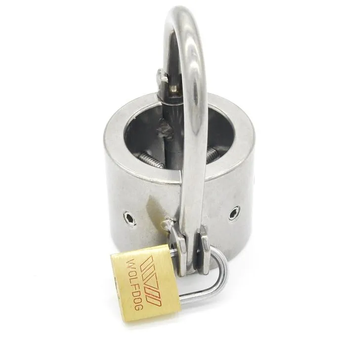 Male Sex Toys Kinkstasy CBT Locking Spiked Ball Stretcher
