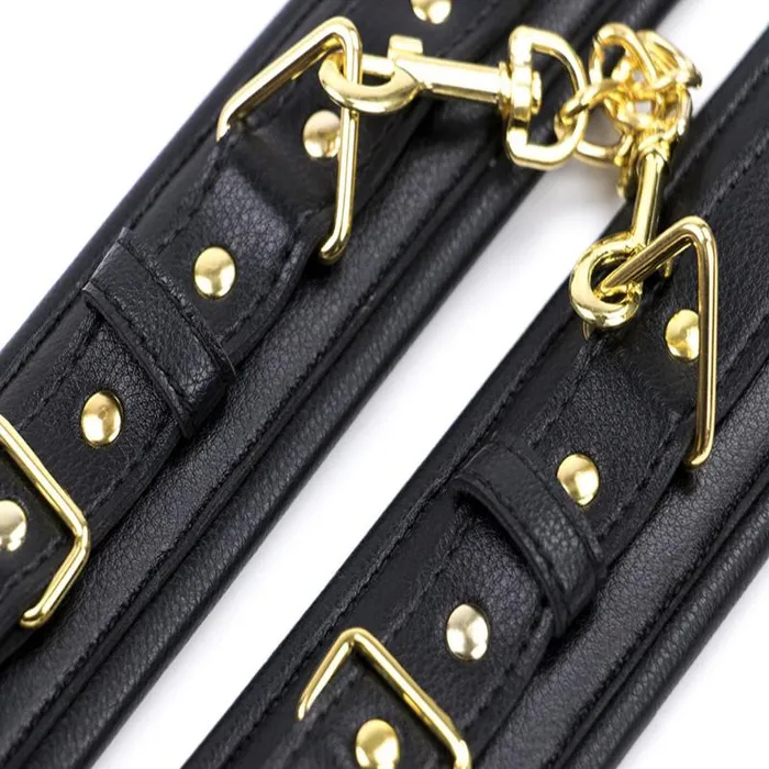 Premium Vintage Restraints Hand Cuffs Ankle Cuffs Collar Set Kinkstasy Couples