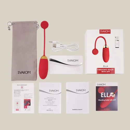 Svakom Couples Svakom Ella APP Controlled Silicone Vibrating Egg red